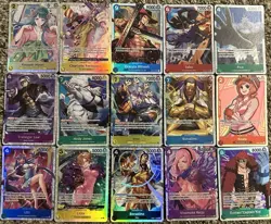 One Piece TCG CCG SR Lot - 15x SR Cards - PRB-01 - OP-05 Near Mint As Pictured - Image 1
