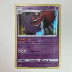 Pokemon TCG Sword & Shield Chilling Reign Gengar 057/198 Holo Rare Card - Image 1