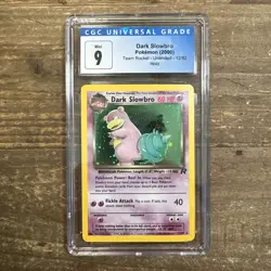 Dark Slowbro - 12/82 - Holo Team Rocket 1st Edition CGC 9 Pokemon card (MINT) - Image 1