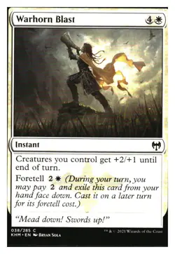 Warhorn Blast Kaldheim MTG - NM+ - Image 1