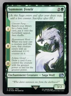 Summon: Fenrir Final Fantasy Foil - Image 1
