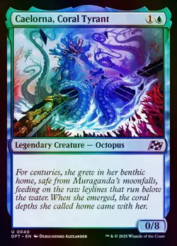 Caelorna, Coral Tyrant Aetherdrift NM MTG Foil - Image 1