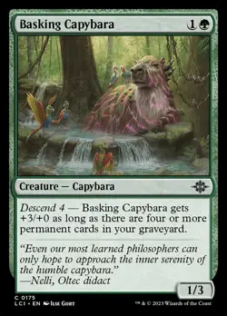 Magic the Gathering (mtg): LCI: Basking Capybara - Foil - Image 1