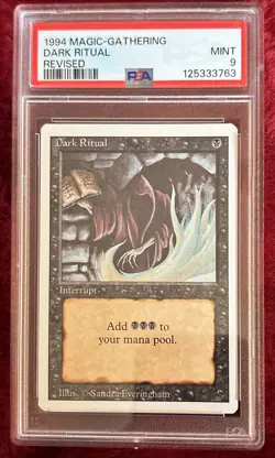 1994 MAGIC: THE GATHERING REVISED DARK RITUAL PSA 9 - Image 1