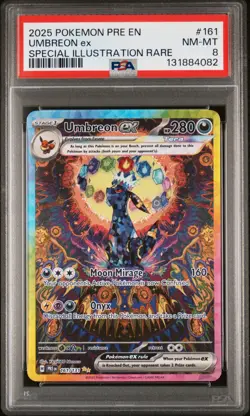 2025 POKEMON PRE EN-PRISMATIC EVOLUTIONS #161 UMBREON EX PSA 8 - Image 1