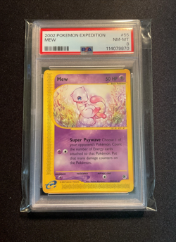 Pokemon TCG - Mew (55) Expedition #055 (2002) Non-Holo Rare PSA 8 - Image 1