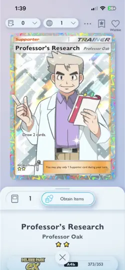 Pokemon TCG Pocket Professor Oak Full Art - Image 1