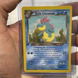 Dark Croconaw 1st Edition 32/105 Uncommon Neo Destiny Pokemon WOTC LP 2000 TCG - Image 1