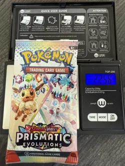 Heavy 22.56! Pokemon Prismatic Evolutions Booster Pack Sealed! Demi-God PackU! - Image 1