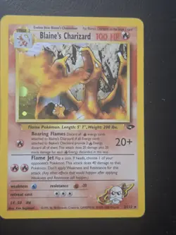 Pokemon TCG Blaine's Charizard Gym Challenge 2 Holo Unlimited Rare - Image 1