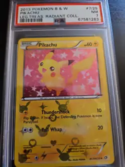 2013 Pokemon B&W Pikachu PSA 7 LEGENDARY TREASURES RADIANT COLLECTION #7/25 - Image 1
