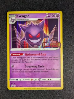Pokemon Gengar SWSH241 Black Star Promo Lost Origin Stamped Prerelease LP - Image 1