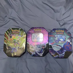 Pokemon TCG Azure Legends Tins Kyogre Xerneas & Dialga New Sealed Set Of 3 - Image 1