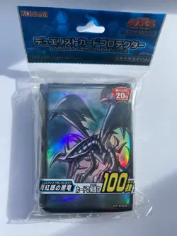Konami Yu-Gi-Oh OCG Red Eyes Black Dragon 100pcs Sleeves JAPAN OFFICIAL 20th Ani - Image 1