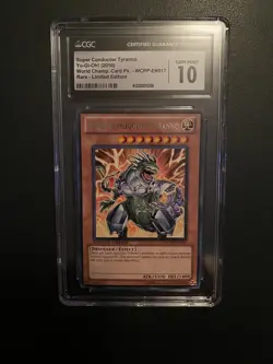 CGC 10 GEM MINT Super Conductor Tyranno WCPP-EN017 Rare Card Yugioh PSA - Image 1