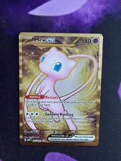 Pokemon TCG Mew EX Metal Gold NM 205/165 Scarlet & Violet 151 Promo Card - Image 1