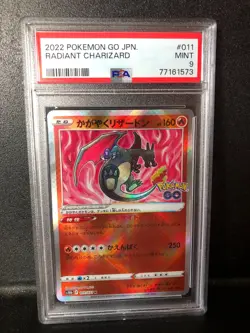Pokemon PSA 9 MINT 2022 Radiant Charizard Pokemon Go Card 011/078 - Image 1