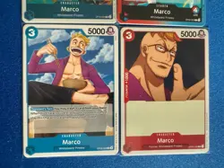 Marco One Piece TCG 4-card lot OP08 Leader+OP10 Rare+OP01/OP09 Common - PWE - Image 4