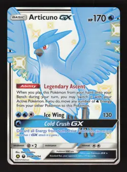 Articuno GX SV54/SV94 Pokemon Hidden Fates Holo Full Art Card - Image 1