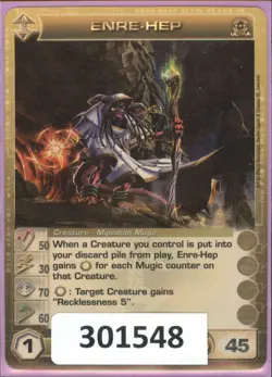 (301548) ENRE-HEP 50/30/70/60/45 (2 Max Stats) ULTRA RARE FOIL Chaotic Card - Image 1