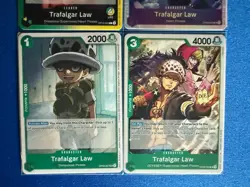 Trafalgar Law One Piece TCG 4-card lot OP05 Super Rare + OP10 Leader+++ PWE - Image 4