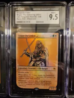 CGC 9.5 FOIL Drizzt Do'Urden AFR MTG 338 Showcase D&D Rare Forgotten Realms - Image 1
