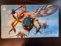Killer Bees Phil Foglio Signed Ultrapro Playmat 223/250 Kickstarter MTG - Image 1