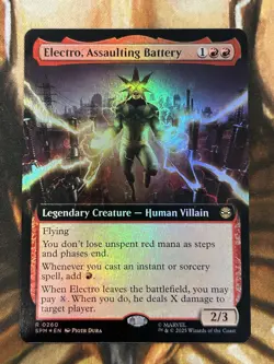 FOIL Electro, Assaulting Battery #260 (Borderless) Marvel's Spider-Man - NM/M 🔥 - Image 1