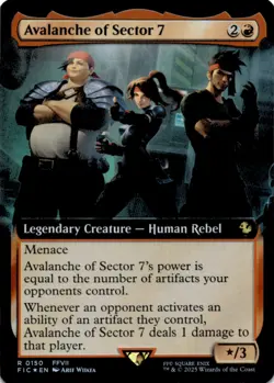 MTG Avalanche of Sector 7 (Extended Art) Foil NM Commander: FINAL FANTASY Magic - Image 1