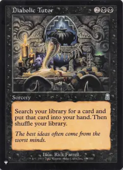 Diabolic Tutor The List Regular Uncommon #129 NM MTG - Image 1