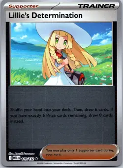 119/132 Lillie's Determination Reverse Holo - Mega Evolution - Pokemon - NM/M - Image 1