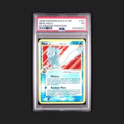 Pokemon TCG 2006 Gold Star Mew-Holo Ex Dragon Frontiers #101 PSA 1 POP 284 - Image 1