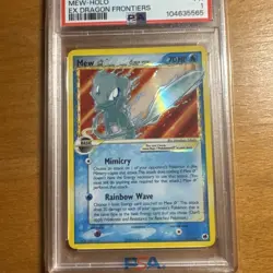 Pokemon TCG 2006 Gold Star Mew-Holo Ex Dragon Frontiers #101 PSA 1 POP 284 - Image 3