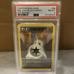 Pokemon Double Colorless Energy 96/102 from Base Set 1st Edition in a PSA 8 ! - Image 1