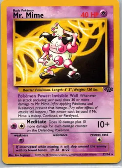 Pokemon TCG Mr Mime 22/64 Jungle MP - Image 1