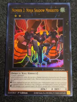 x1 Number 2: Ninja Shadow Mosquito - MP25-EN291 - Ultra Rare - 1st Edition Yu-Gi - Image 1