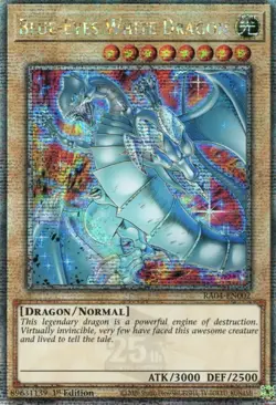 yugioh Blue-Eyes White Dragon RA04-EN002 Quarter Century Secret Rare ENGLISCH - Image 1