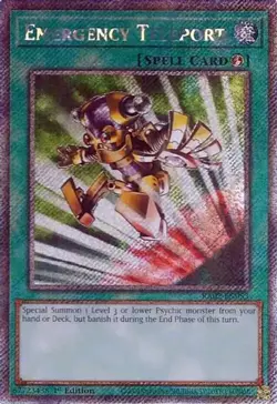 Yugioh! LP Emergency Teleport - RA02-EN053 - Platinum Secret Rare - 1st Edition - Image 1