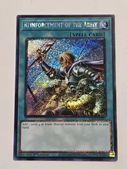 Reinforcement of the Army RA01 Platinum Secret Rare Yugioh 1st Edition Mint - Image 1