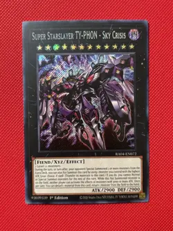 Yugioh! Super Starslayer TY-PHON - Sky Crisis RA04-EN072 Secret Rare NM - Image 1