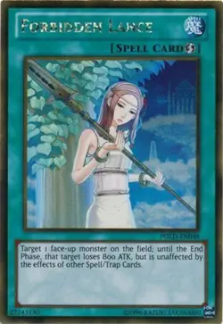 Yugioh! LP Forbidden Lance - PGLD-EN048 - Gold Rare - Unlimited Edition Lightly - Image 1