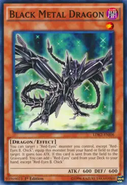 Yugioh! LP Black Metal Dragon - LDK2-ENJ06 - Common - 1st Edition Lightly Played - Image 1