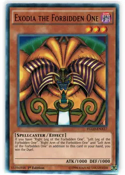 Yugioh! LP Exodia the Forbidden One - YGLD-ENA17 - Ultra Rare - 1st Edition Ligh - Image 1