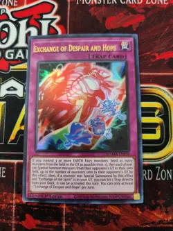 Yugioh! MISPRINT Exchange of Despair and Hope - MAMA-EN030 - UR 1st Edition - Image 1