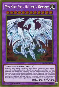 Yugioh! LP Neo Blue-Eyes Ultimate Dragon - MVP1-ENG01 - Gold Rare - 1st Edition - Image 1