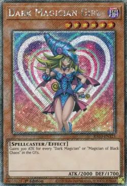 yugioh DARK MAGICIAN GIRL Platinum Secret Rare RA03-EN123 V2 1AUFLAGE ENGLISCH - Image 1