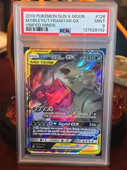 Mega Sableye Tyranitar GX Holo Card PSA 9 Sm-Unified Minds 126/236 - Image 1