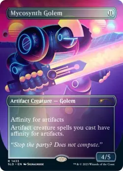 MTG English Mycosynth Golem (Rainbow Foil) NM Foil Secret Lair - Image 1
