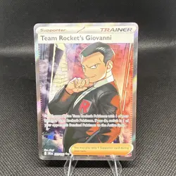 Pokemon Team Rockets Giovanni Full Art Holo Card Destined Rivals 225/182 - Image 1