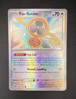 Fan Rotom MB 085/131 NM SV Prismatic Evolutions Pokemon Card TCG - Image 1